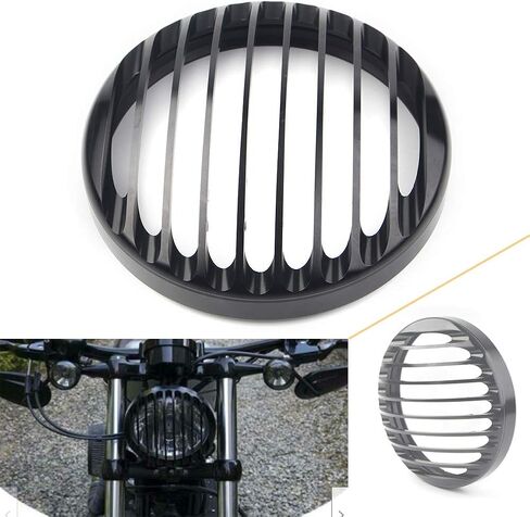 SIKUAI Motorcycle Headlight Protection Protector Guard Front Lamp Cover For Harley For Sportster XL 1200 883 2004-2014, Black in Saudi Arabia