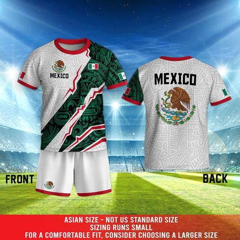 Youth Mexico Soccer Jersey, Mexican Soccer Jerseys for Kids, Mexico Jerseys Kid, Mexican Jersey for Kids in Saudi Arabia