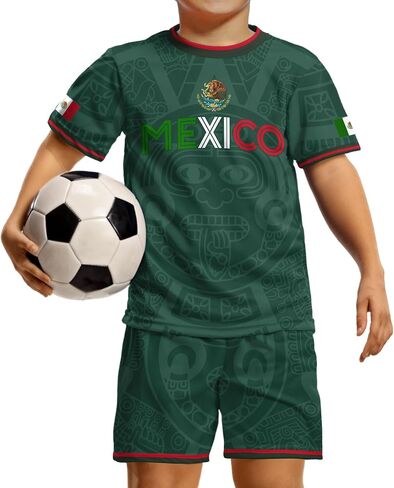 Youth Mexico Soccer Jersey, Mexican Soccer Jerseys for Kids, Mexico Jerseys Kid, Mexican Jersey for Kids in Saudi Arabia