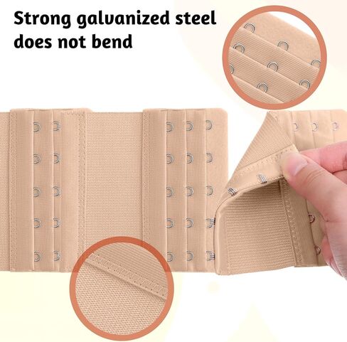 3 Pcs Women's Bra Extenders 5 Hooks 3 Rows Women Elastic BraExtender BraStrap Extender Stretchy BraExtensions Lady's BraBand Soft Comfortable Bra Hooks Replacement in Saudi Arabia