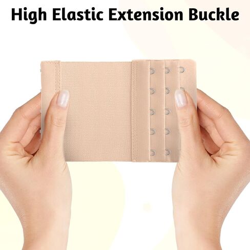 3 Pcs Women's Bra Extenders 5 Hooks 3 Rows Women Elastic BraExtender BraStrap Extender Stretchy BraExtensions Lady's BraBand Soft Comfortable Bra Hooks Replacement in Saudi Arabia