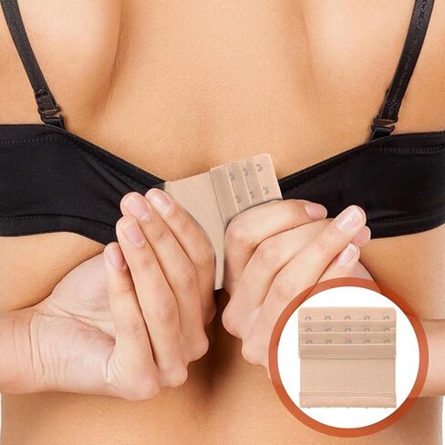 3 Pcs Women's Bra Extenders 5 Hooks 3 Rows Women Elastic BraExtender BraStrap Extender Stretchy BraExtensions Lady's BraBand Soft Comfortable Bra Hooks Replacement in Saudi Arabia