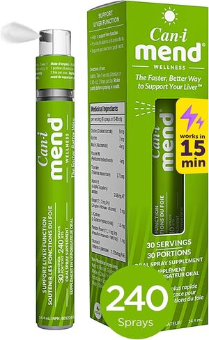 Can-i Mend Post Party Late Night Morning Recovery Vitamin Spray is a Fast-Acting After-Drink Remedy with 30 Servings. in Kuwait