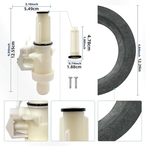 RV Toalet Water Valve Kit 13168 for Thetford Aqua Magic IV Accessories in Saudi Arabia