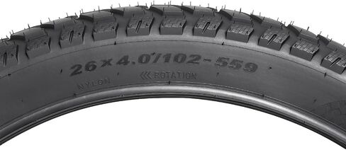 YUNSCM 26'' Fat Bike Tires 26x4.0 and 26'' Bike Tubes Schrader Valve Compatible with 26 x 4.0 Mountain E-Bike Bicycle Fat Tires and Tubes (A-1188) in Saudi Arabia