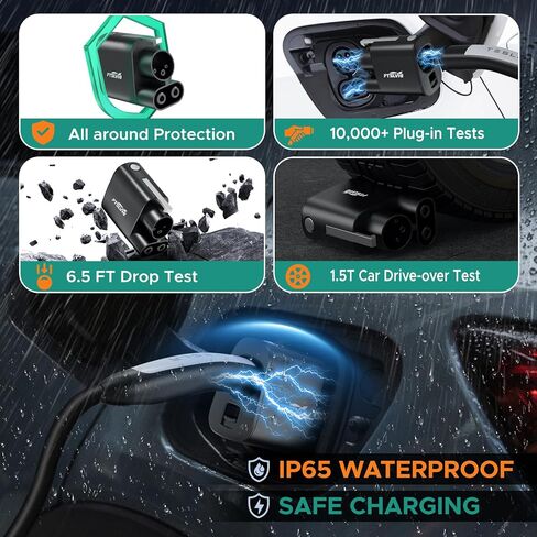 محول NACS TO CCS ، شحان Tesla Superchor to CCS1 Electric Oper NACS DC ، 500A 1000V ، متوافق مع محطات الشحن السريع V3/V4 DC لفورد EVS ، GM ، Nissan ، Rivian in Kuwait
