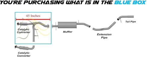 Northeastern Exhaust | Stainless Steel EPA-Approved Passenger Side Catalytic Exhaust Compatible with Ford F-150 2009-2010 5.4L - Include Gasket and Clamp | Automotive Replacement Part in Saudi Arabia