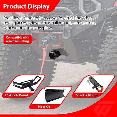 WEISEN 2 "مستقبل الأمامي المتلقي الأمامي السفلي المتوافق مع Polaris Ranger XD 1500/Crew/Premium/Northstar 2024-2025 in Saudi Arabia