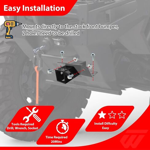 WEISEN 2 "مستقبل الأمامي المتلقي الأمامي السفلي المتوافق مع Polaris Ranger XD 1500/Crew/Premium/Northstar 2024-2025 in Saudi Arabia