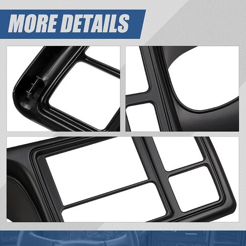Auto Dynasty Gauge Cluster Instrument Panel Bezel Trim Compatible with Chevy Silverado Avalanche GMC Sierra Yukon 99-02, Textured Black in Saudi Arabia