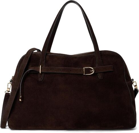Madewell Suede Lg Belted Satchel, Dark Carob in Saudi Arabia