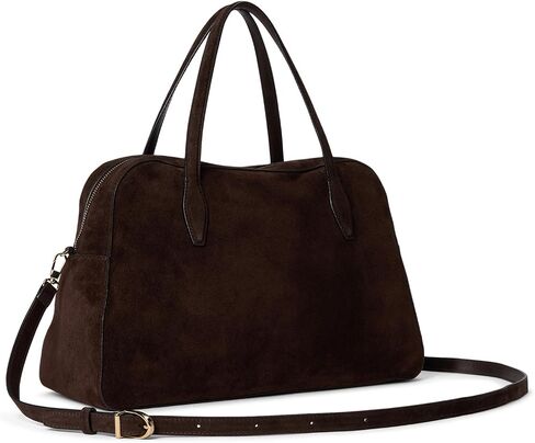 Madewell Suede Lg Belted Satchel, Dark Carob in Saudi Arabia