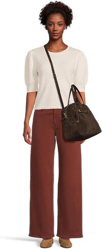 Madewell Suede Lg Belted Satchel, Dark Carob in Saudi Arabia
