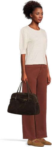 Madewell Suede Lg Belted Satchel, Dark Carob in Saudi Arabia