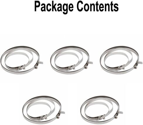 10pcs لمجموعة CV Boot Clamp Kit ، الفولاذ المقاوم للصدأ قابل للتعديل لمجموعة أدوات مشبك محور CV Boot Clamp (5pcs صغيرة 10 بوصات*6 مم+ 5pcs كبيرة 19 بوصة*6 مم) in Kuwait