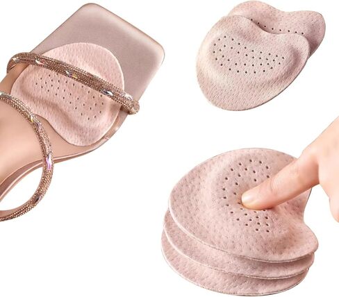 3 Pair Forefoot Pads for Women's Sandals & High Heels – Anti-Slip Shoe Pad Stickers, Self-Adhesive Foot Care Inserts for Travel, Sport & Outdoor (Beige) in Saudi Arabia