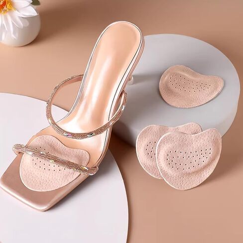 3 Pair Forefoot Pads for Women's Sandals & High Heels – Anti-Slip Shoe Pad Stickers, Self-Adhesive Foot Care Inserts for Travel, Sport & Outdoor (Beige) in Saudi Arabia