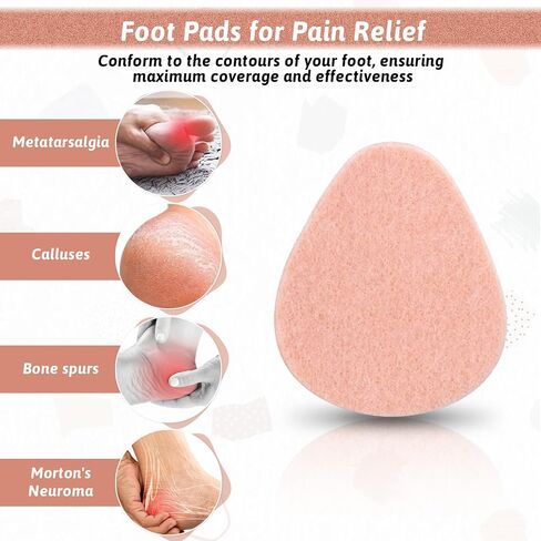 78 Pack Metatarsal Foot Pads ، 0.2 بوصة كرات مشط سميكة من وسائد القدم للنساء والرجال ، والوسادات اللطيفة اللطيفة لدعم القدمين ، وتخفيف الألم (لون البشرة) in Kuwait