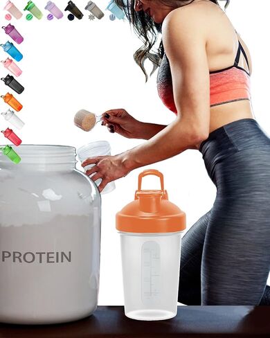 A Small Blue Water Cup w. Wide Mouth Screw Lid,Snap Cap & Classic Loop Hook,Scale Marks of 4-12 OZ,Pefect for Protein Shakes,Coffee,Smoothie.BPA Free,Certified Premium PP5,Dishwasher Safe,Leak Proof. in Kuwait