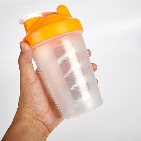 A Small Blue Water Cup w. Wide Mouth Screw Lid,Snap Cap & Classic Loop Hook,Scale Marks of 4-12 OZ,Pefect for Protein Shakes,Coffee,Smoothie.BPA Free,Certified Premium PP5,Dishwasher Safe,Leak Proof. in Kuwait