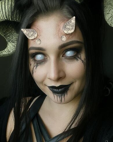 Libima Halloween Demon Horns Prosthetic Halloween Costume Latex Demon Costume Accessories Latex Prosthetic with Spirit Gum in Saudi Arabia
