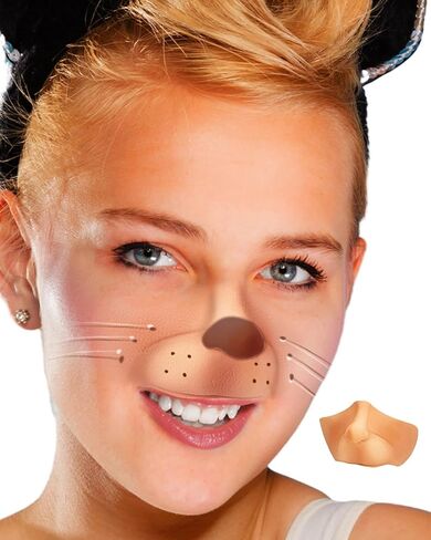 Libima 2 Pcs Halloween Costume Latex Mouse Nose Halloween Christmas Latex Prosthetic Faux Mouse Nose Costume for Face Skin (M) in Saudi Arabia