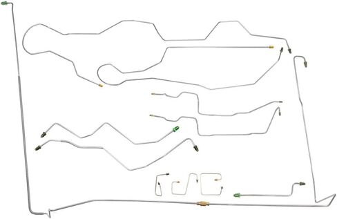 Inline Tube Compatible with 1997-02 Dodge Dakota 4x4 Extended Cab Shortbed Front Disc/Rear Drum w/ABS Brake Line Kit 11pc, Stainless in Saudi Arabia
