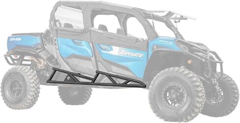 SuperATV Nerf Bars/Rock Sliders for 2021+ Can-Am Commander MAX 1000R DPS / 1000R XT / 2022+ Can-Am Commander MAX 1000R XTP | Black Powder Coat Finish | Bolt-On | 1.75" Steel Tubing | Easy Install in Saudi Arabia