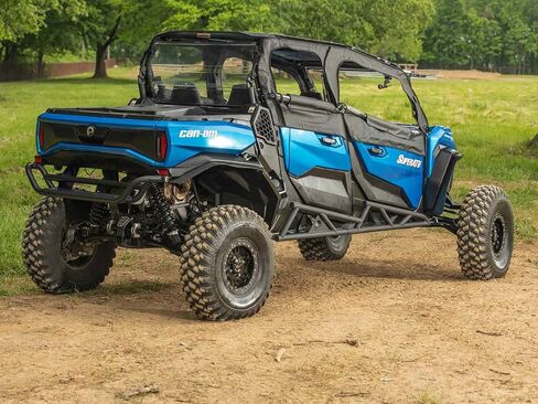 SuperATV Nerf Bars/Rock Sliders for 2021+ Can-Am Commander MAX 1000R DPS / 1000R XT / 2022+ Can-Am Commander MAX 1000R XTP | Black Powder Coat Finish | Bolt-On | 1.75" Steel Tubing | Easy Install in Saudi Arabia