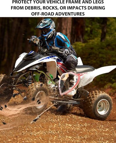SAUTVS Side Step Nerf Bars Rock Sliders for Yamaha Raptor 700 700R 2006-2025, Combined Foot Guard Pegs with Black Webbing Nets, Protective Off-Road Accessories in Saudi Arabia