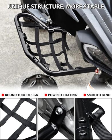SAUTVS Side Step Nerf Bars Rock Sliders for Yamaha Raptor 700 700R 2006-2025, Combined Foot Guard Pegs with Black Webbing Nets, Protective Off-Road Accessories in Saudi Arabia