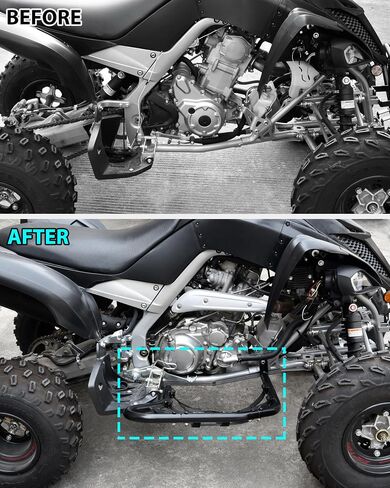 SAUTVS Side Step Nerf Bars Rock Sliders for Yamaha Raptor 700 700R 2006-2025, Combined Foot Guard Pegs with Black Webbing Nets, Protective Off-Road Accessories in Saudi Arabia