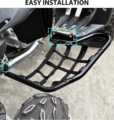 SAUTVS Side Step Nerf Bars Rock Sliders for Yamaha Raptor 700 700R 2006-2025, Combined Foot Guard Pegs with Black Webbing Nets, Protective Off-Road Accessories in Saudi Arabia