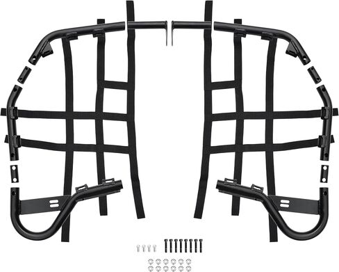 SAUTVS Side Step Nerf Bars Rock Sliders for Yamaha Raptor 700 700R 2006-2025, Combined Foot Guard Pegs with Black Webbing Nets, Protective Off-Road Accessories in Saudi Arabia