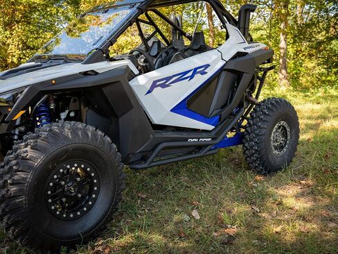 SuperATV Rock Sliders Nerf Bars Tree Kickers for 2020+ Polaris RZR PRO XP/Turbo R | Wrinkle Black | Powder-Coat Finish | Bolt-on - No Drilling Required | Easy Install in Saudi Arabia