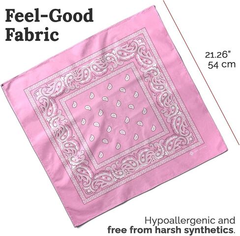 ZENO 100% Cotton & Natural Fibers Bandana Scarf - Soft, Durable, Machine Washable – Unisex for Men & Women in Saudi Arabia