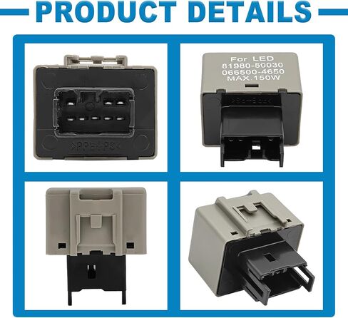 8 PIN LM449 81980 50030 066500 4650 إلكترونية LED Flasher Relay متوافق مع Scion Lexus Toyota Fix Hyper Flash Compes لمصابيح LED السرعة القابلة للتعديل in Saudi Arabia