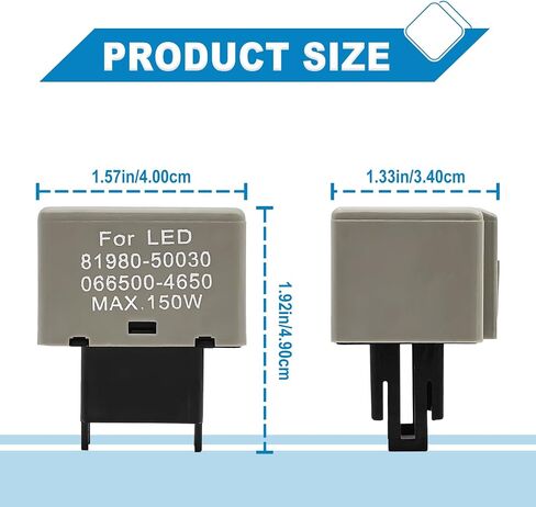 8 PIN LM449 81980 50030 066500 4650 إلكترونية LED Flasher Relay متوافق مع Scion Lexus Toyota Fix Hyper Flash Compes لمصابيح LED السرعة القابلة للتعديل in Saudi Arabia
