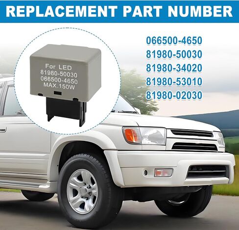 8 PIN LM449 81980 50030 066500 4650 إلكترونية LED Flasher Relay متوافق مع Scion Lexus Toyota Fix Hyper Flash Compes لمصابيح LED السرعة القابلة للتعديل in Saudi Arabia