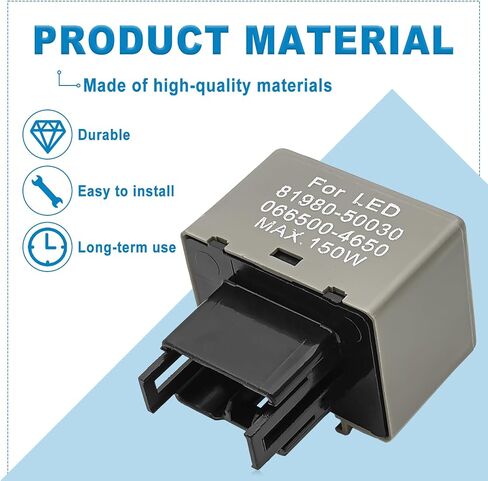 8 PIN LM449 81980 50030 066500 4650 إلكترونية LED Flasher Relay متوافق مع Scion Lexus Toyota Fix Hyper Flash Compes لمصابيح LED السرعة القابلة للتعديل in Saudi Arabia