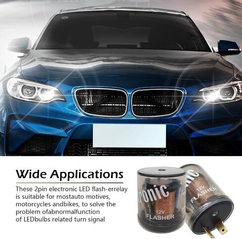SHAKAS 2 PCS CAR 2 -Pin -Pin Slay - 20A 12V ROFERENT SHELL FARD FARDLER لمؤشرات إشارة LED - أداة إصلاح عالمية للسيارات والدراجات النارية (شفافة) in Saudi Arabia