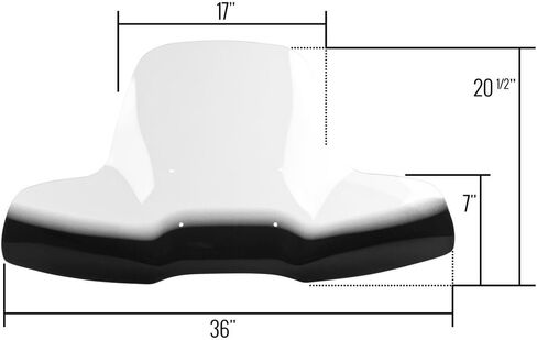 Windscreen Windshields, SLMOTO 4 Wheeler Windshield ATV Large Widow Windscreen fits for Polaris ATV Arctic Cat Honda Yamaha Can-Am and Kawasaki ATVs Harley Davidson all models 1970-2013 Clear in Saudi Arabia
