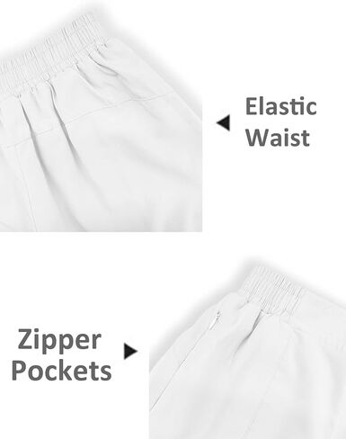 Yesfashion Girls Athletic Shorts with Zipper Pockets Elastic Waisted Running Shorts Soccer Gym Sports Active Short 4-13Y in Saudi Arabia