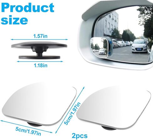 2 PCS مرايا البقعة العمياء ، 360 掳 محدب HD قابل للتعديل لشاحنات سيارات سيارات سيارات سيارات سيارات in Saudi Arabia