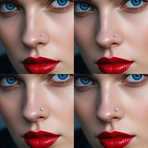 الفولاذ المقاوم للصدأ 20G 18G حلقات الأنف طوق وأزرار الأنف مجموعات مجوهرات الثقوب للنساء والرجال يتوقفون عن قطاع أنف حلقات الأنف طوق حلزوني ديث تراغوس نائم in Kuwait