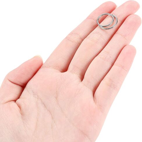 GAGABODY 18G Septum Jewelry Silver Daith Piercing 316L Surgical Steel Hinged Nose Ring Seamless Hoop Earrings 10mm Body Jewelry for Women Conch Clicker Double Hoop in Saudi Arabia