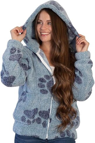 Greatergood دافئ في Paws Plush Sherpa Fleece Stacke مقنعين ناعم الدفء الكامل مع جيوب in Kuwait
