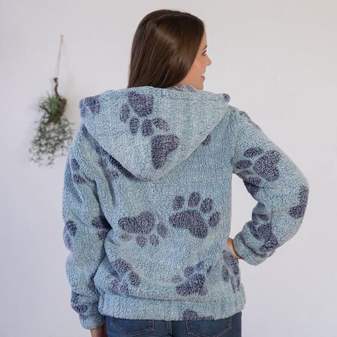 Greatergood دافئ في Paws Plush Sherpa Fleece Stacke مقنعين ناعم الدفء الكامل مع جيوب in Kuwait
