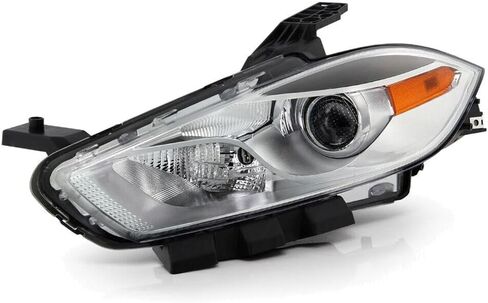for Dodge for Dart/GT/Limited/SE/SXT 13-16 w/Chrome Bezel Headlights Headlamps Driver Side Factory-Headlight Style Heavy Duty Polycarbonate-Lens in Saudi Arabia