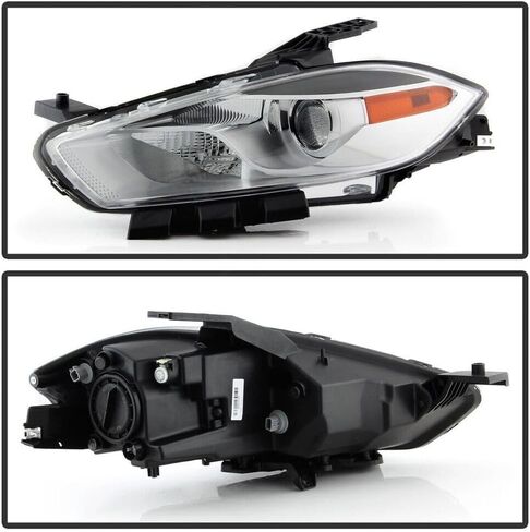 for Dodge for Dart/GT/Limited/SE/SXT 13-16 w/Chrome Bezel Headlights Headlamps Driver Side Factory-Headlight Style Heavy Duty Polycarbonate-Lens in Saudi Arabia